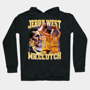 Jerry West Mr Clutch Basketball Legend Signature Vintage Retro 80s 90s Bootleg Rap Style Hoodie